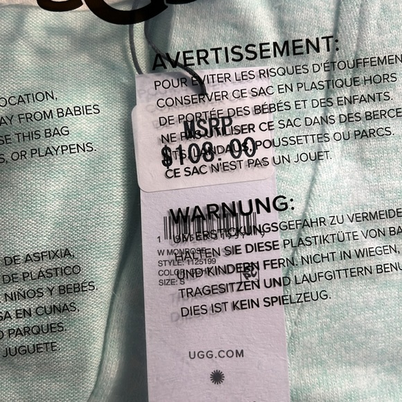 NWT UGG® Australia Monrose Robe - 3/4 Sleeve  Clear Green Heather Size:L - Picture 4 of 4